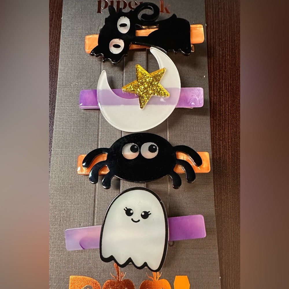 Piper K Halloween Hair Clip Set Glow in the Dark Accessories